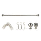 Marlow Steel Curtain Rod Quiet Rail Satin Nickel