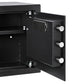 Levede Fireproof Safe Box with LED Light Alarm USB Steel for Home Use Black