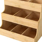 Toque Vertical Bamboo Tea Organizer Holds 180 Tea Bags