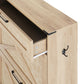 Levede Shoe Cabinet Shoe Storage Slim with 2 Flip Drawers Entryway Light Brown
