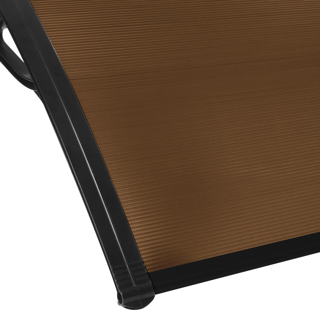 Mountview Window Door Awning Outdoor 1M X 1.5M Brown 1x1.5M