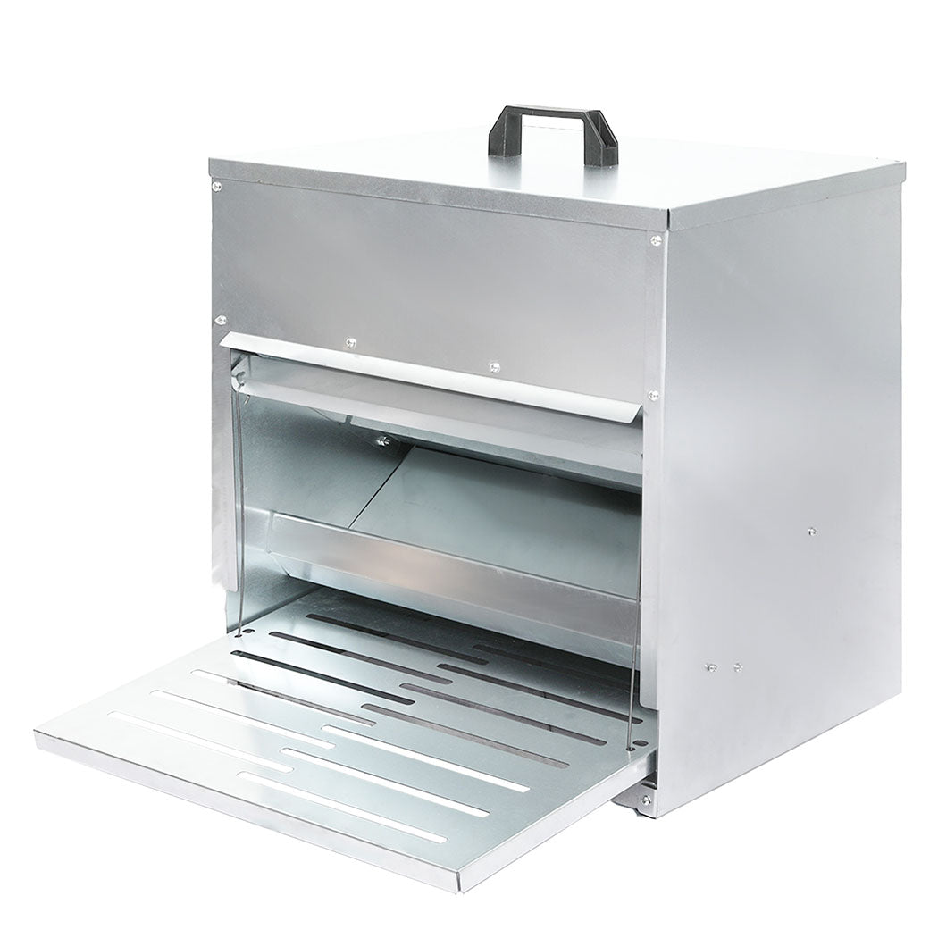 PaWz 10KG Auto Chicken Feeder Dispenser Galvanised Steel