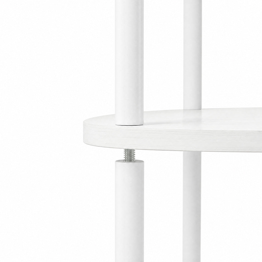 Levede Corner Bookshelf Adjustable Corner Bookcase Unit Living Room White