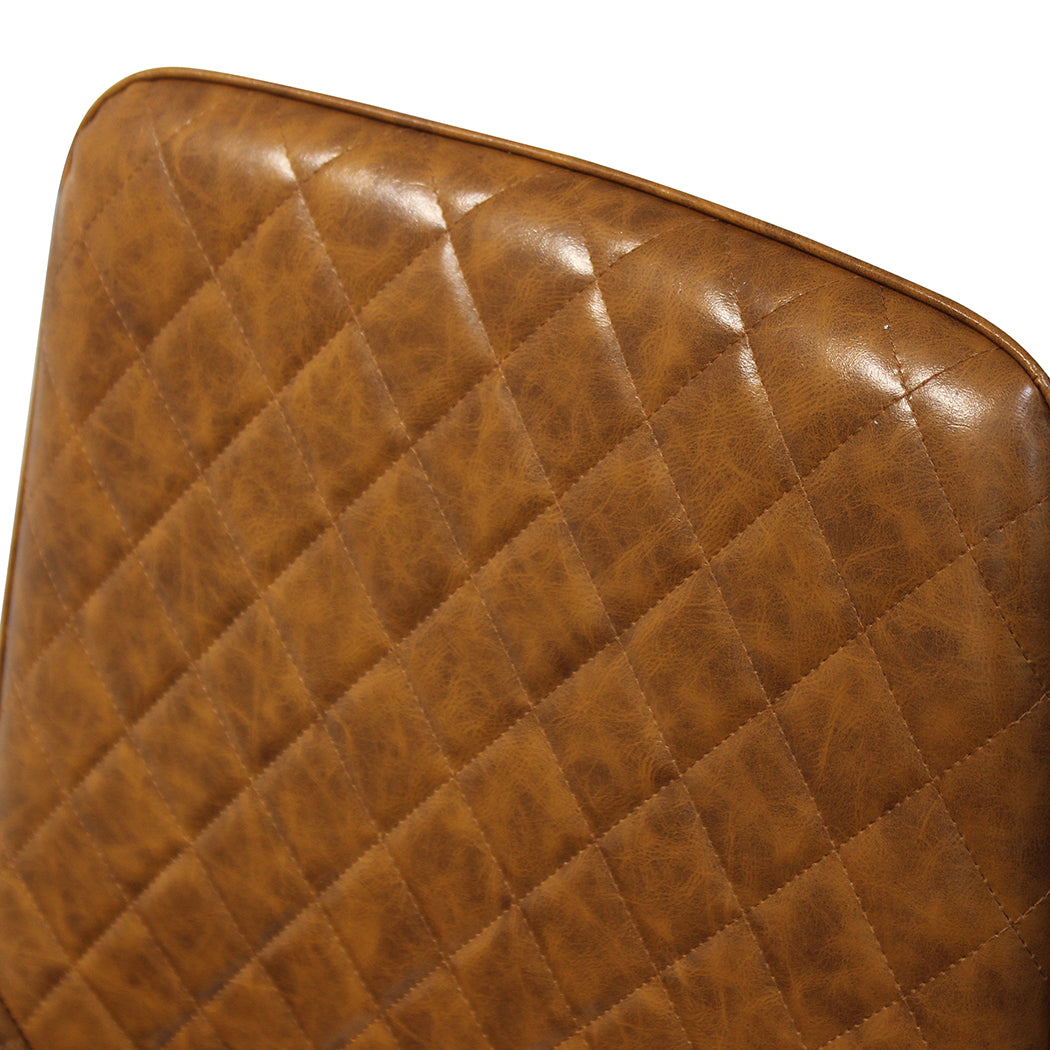 Dining Chairs x 8 Padded Seat PU Faux Leather
