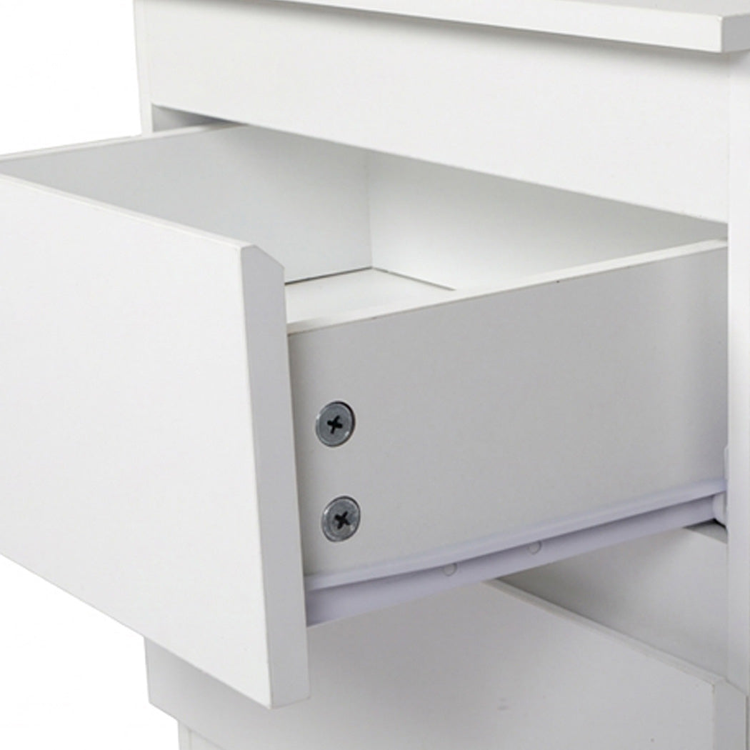 Levede Bedside Table Side Table 3 Drawers Storage Nightstand Bedroom Cabinet