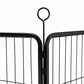 Pawz Dog Playpen 8-Panel Metal Dog Pen Tool-Free Foldable Puppy Crate Black