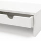 Levede Monitor Stand Riser with Dual Drawers 11cm Desk Shelf For Office White