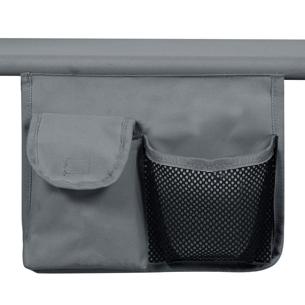 Levede Foldable Lounge Chairs with Canopy Grey
