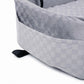 Pawz Large Dog Car Seat Booster Plush Dual-Side Portable Travel Bed Grey