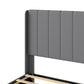 Levede Metal Wooden Bed Frame Double Panel Plush Upholstered Soft Headboard Grey