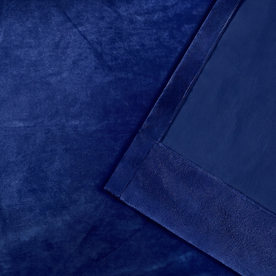 Marlow Velvet Blackout Curtains 2-Panel Room Darkening Eyelet Curtains 132x213cm
