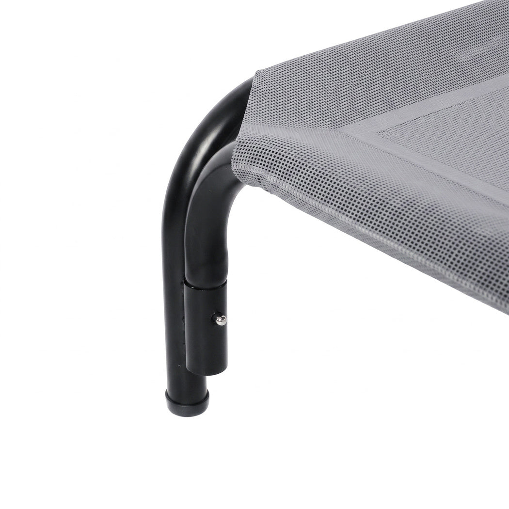 PaWz Raised Dog Bed Elevated Cooling Breathable Mesh for Indoor Outdoor Grey