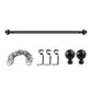 Marlow Steel Curtain Rod Quiet Rail Black