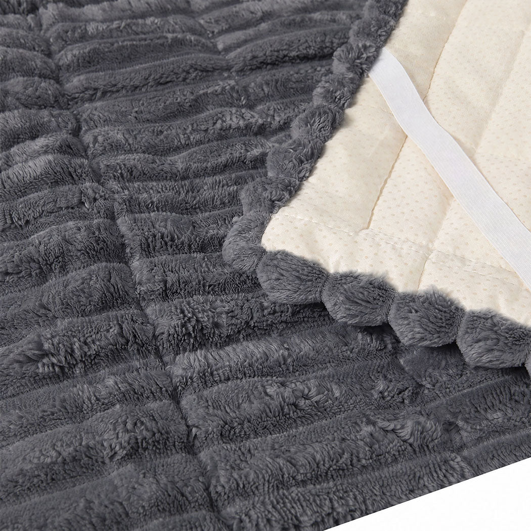 Marlow Sofa Cover Lounge Plush Pet Couch Cover Non-Slip Dark Grey 70x150cm