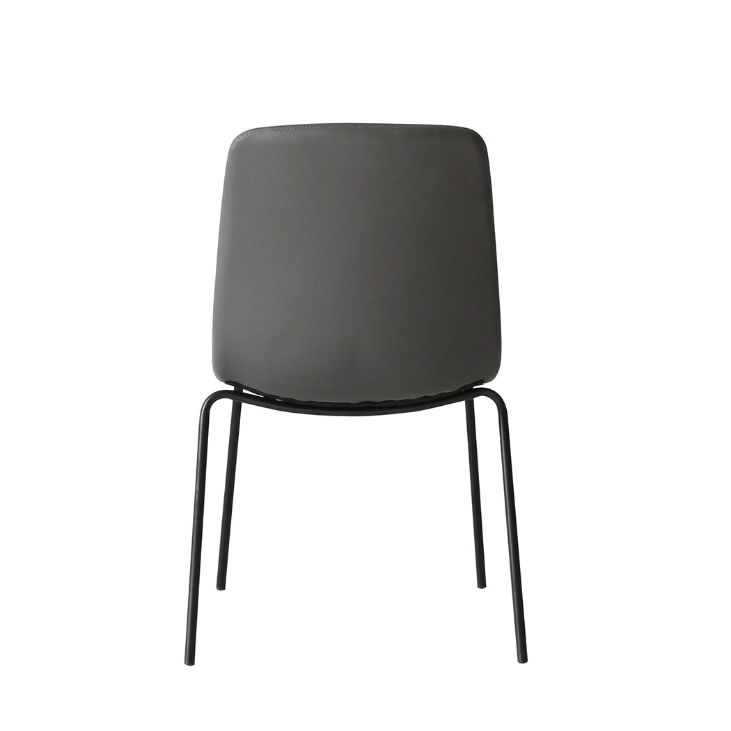 Levede Stackable Dining Chairs Kitchen Grey Set of 8