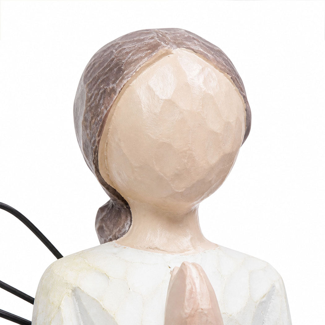 Levede Resin Thank You Gift Figurines Willow Texture Friendship Gift White