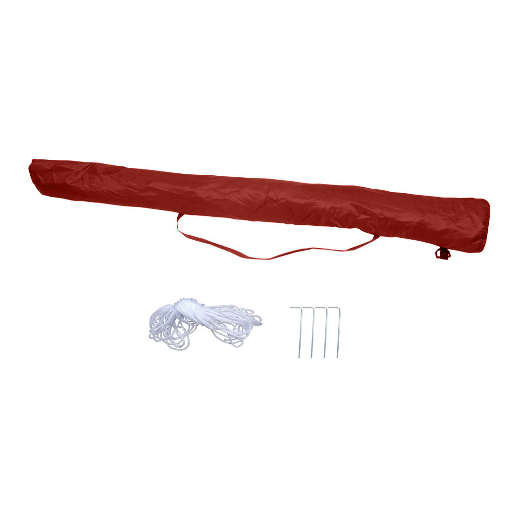 Mountview Beach Umbrella Outdoor Umbrellas Red 2.33M