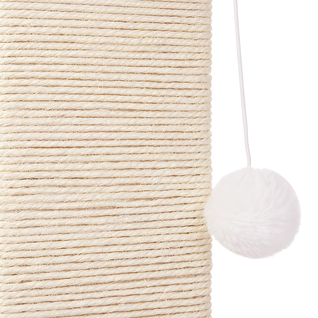 PaWz Cat Scratching Post 83cm Tall Sisal with Stable Base for Large Adults White
