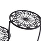 2X Wrought Iron Outdoor Indoor Flower Black 2 Pack