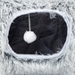 Pawz Cat Tunnel Foldable Fluffy Plush Play Tube Grey
