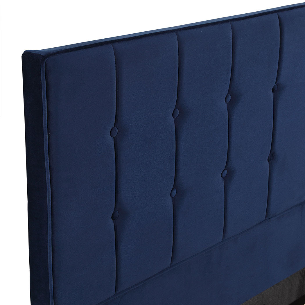 Levede Bed Frame Queen Size Mattress Blue