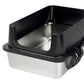 Pawz Stainless Steel Large Enclosed Cat Litter Box