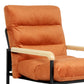 Levede Metal Framed Lounge Chair Velvet in Orange