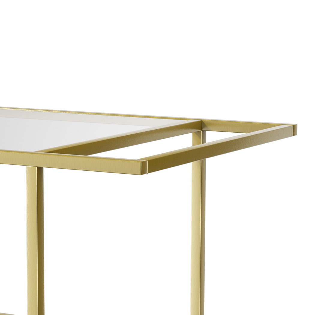 Levede Bar Cart Gold Drinks Serving Trolley 4 Tier