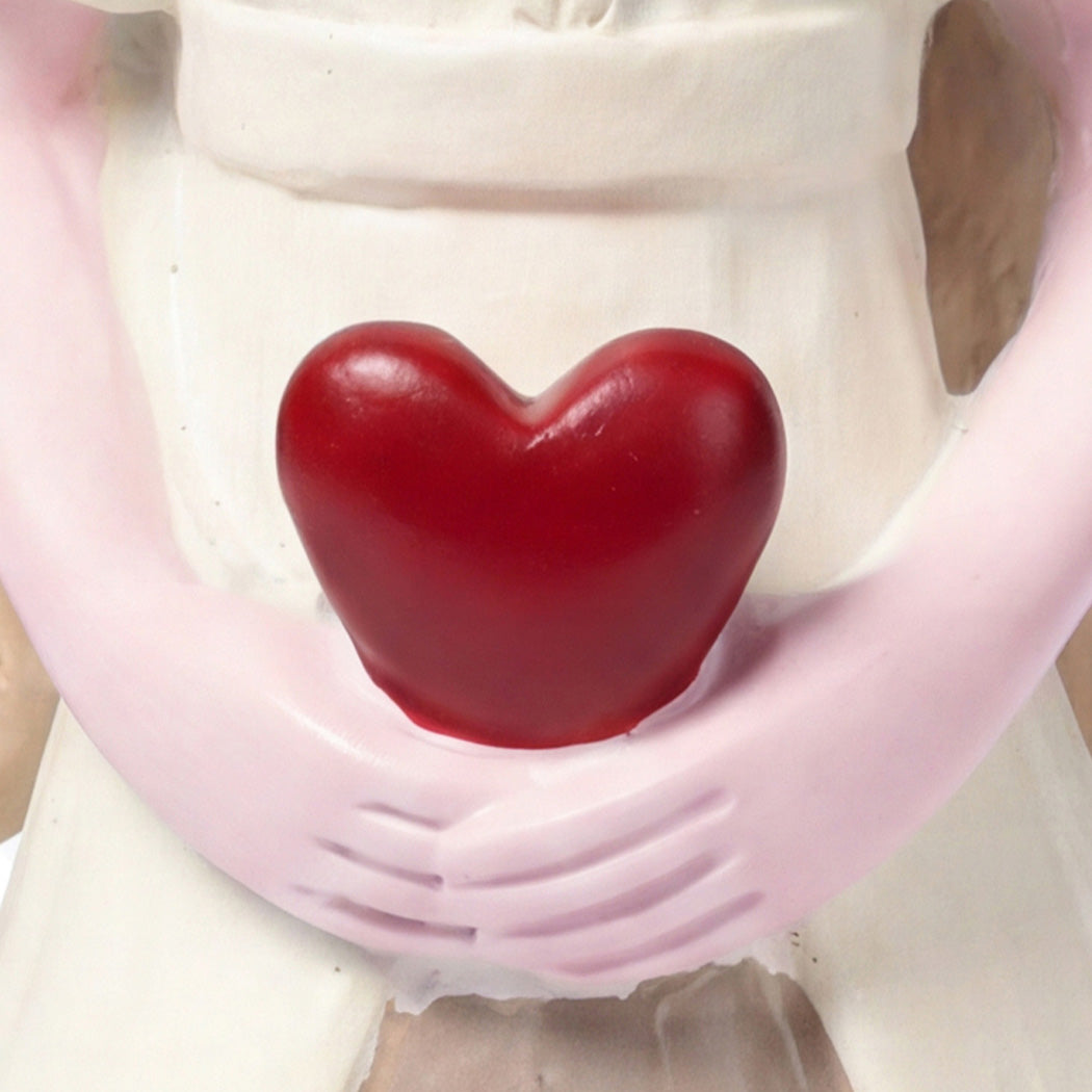 Levede Resin Angel Heart Figurines Tribute Retirement Gift for Elder White