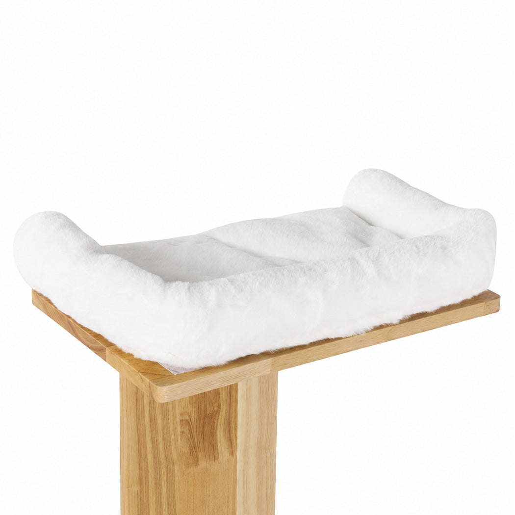 Pawz Cat Wall Shelves 2 Steps Wide Perch Soft Beds for Large Cats Climbing White