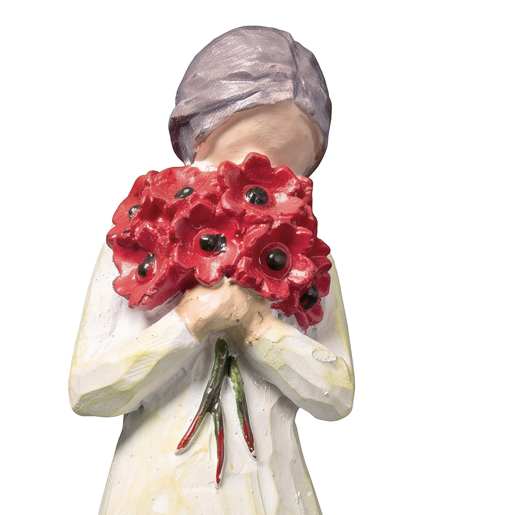 Levede Resin Bouquet Angel Figurines Gift with Love for Home Decor White