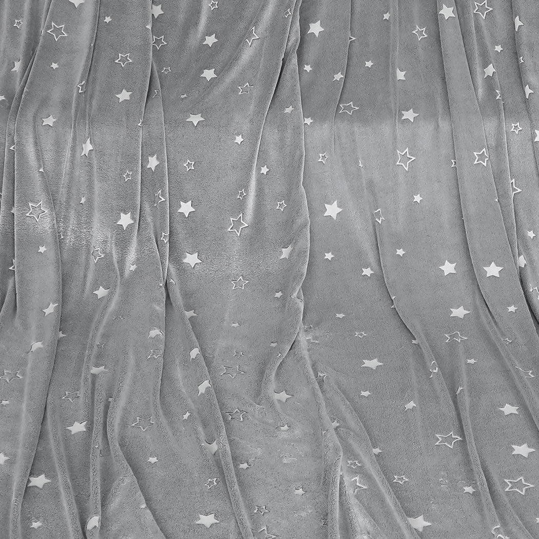DreamZ 3x3M Large Oversized Blanket Grey Star
