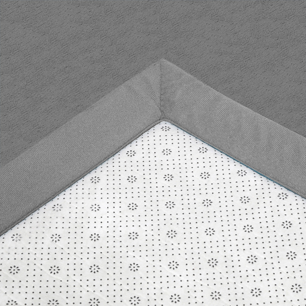 Marlow Coral Velvet Area Rugs Large Mat 150x200cm Grey