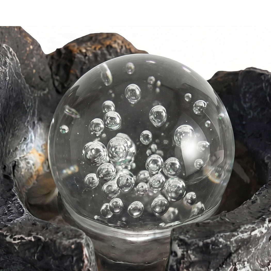 Spector Tabletop Water Fountain Resin Indoor Water Feature 3 Flow Levels Office