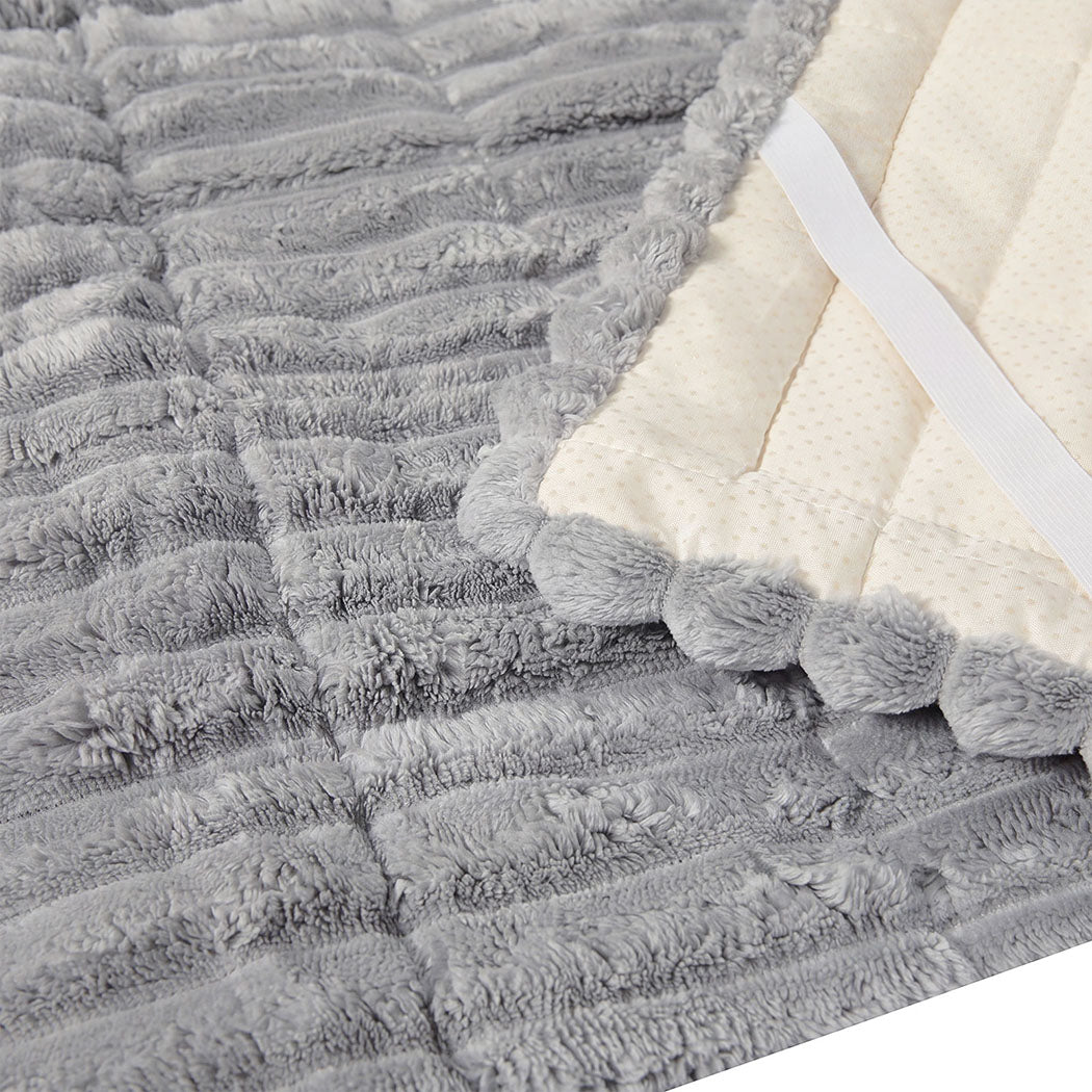 Marlow Sofa Cover Lounge Plush Pet Couch Cover Non-Slip Light Grey 70x180cm