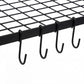 Toque Metal Pot Pan Rack Hanging Kitchen Shelf Wall Mounted Organizer 10 Hooks