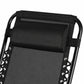 Levede Zero Gravity Chair Lounge Lockable Outdoor Recline Cushion Tray Black