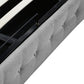 Levede Queen Bed Frame Fabric Tufted Grey