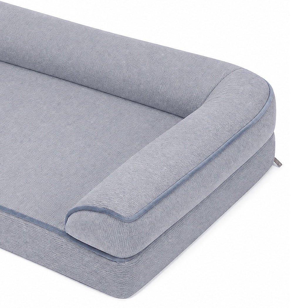 Pawz Cooling Orthopedic Dog Bed Waterproof Lining Washable Memory Foam Grey XL