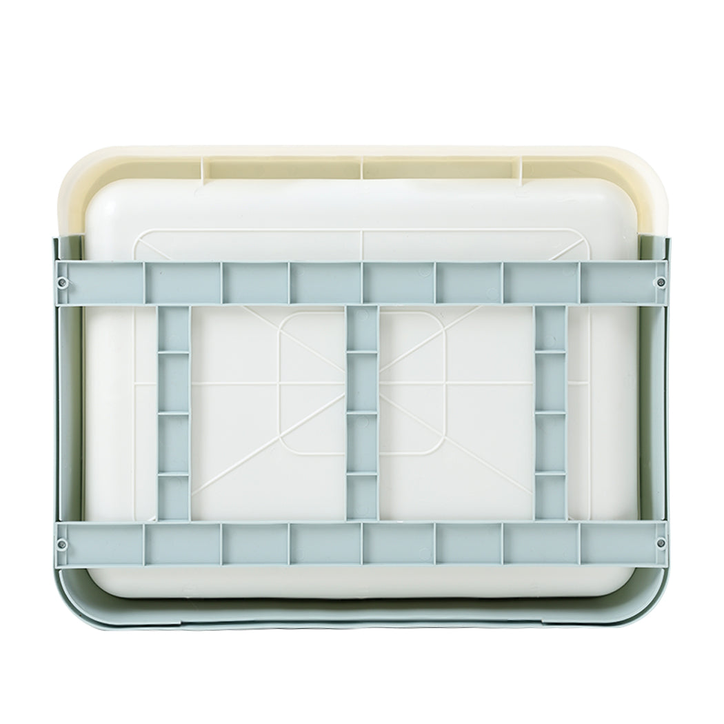 PaWz Foldable Cat Litter Box Tray Enclosed Blue