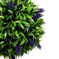 Lambu Artificial Plants Faux Lavender Topiary Set of 2 for Front Door Green