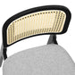 Levede Dining Chair Wood Rattan Armless Black x8