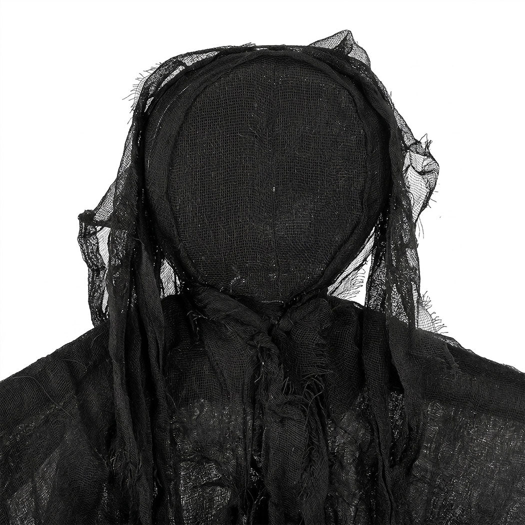 Yezi Halloween Decorations Grim Reaper 130cm Black Polyester Foam