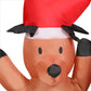 Santaco Christmas Inflatable Outdoor Santa Claus Elk 2.2M Xmas Decoration Light