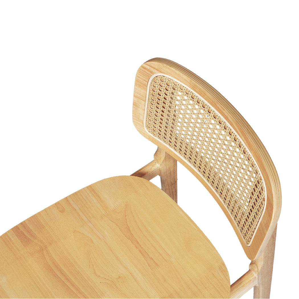 Levede 2x Rattan Dining Chair Wooden Kitchen Chair