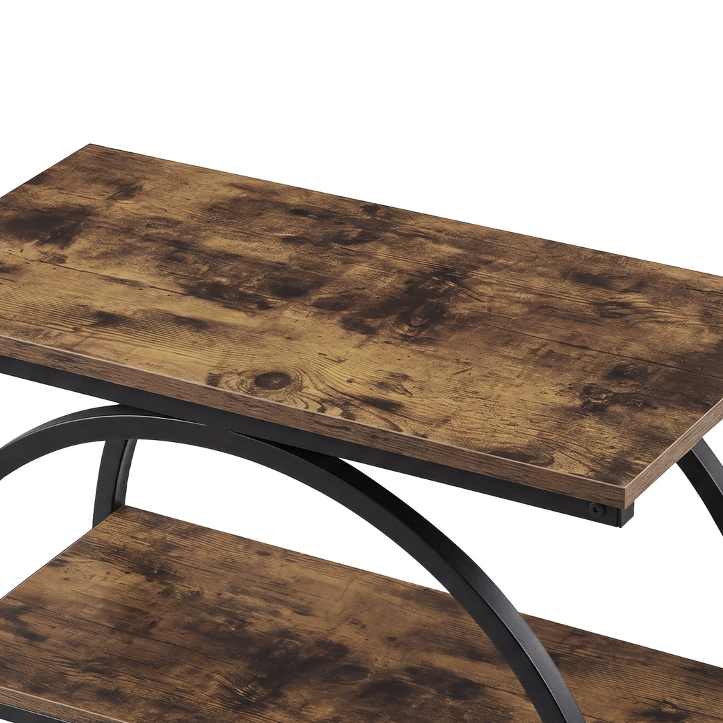 Levede Narrow Side Table 3 Tiers End Table Adjustable Sofa Side Table Bedroom