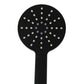 High Pressure Shower Head Set Rain Round Black