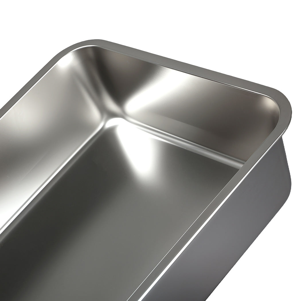 Pawz Stainless Steel Large Semi-Enclosed Cat Litter Box