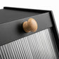 Toque Bread Box Bamboo Bread Storage Container with Cutting Board Black