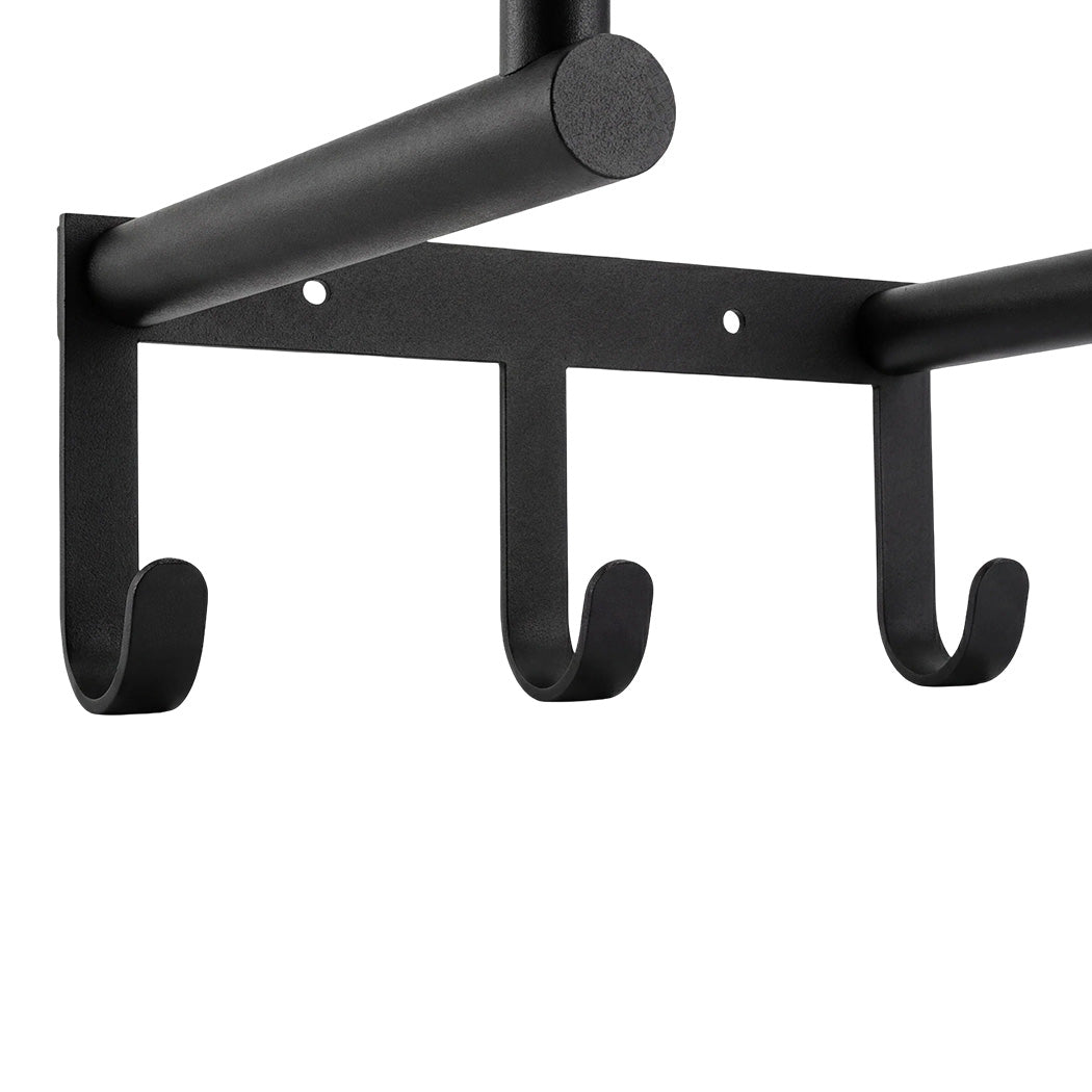 Levede Wall Mounted Towel Rack Towel Holder 3 Hooks Bathroom Towel Storage